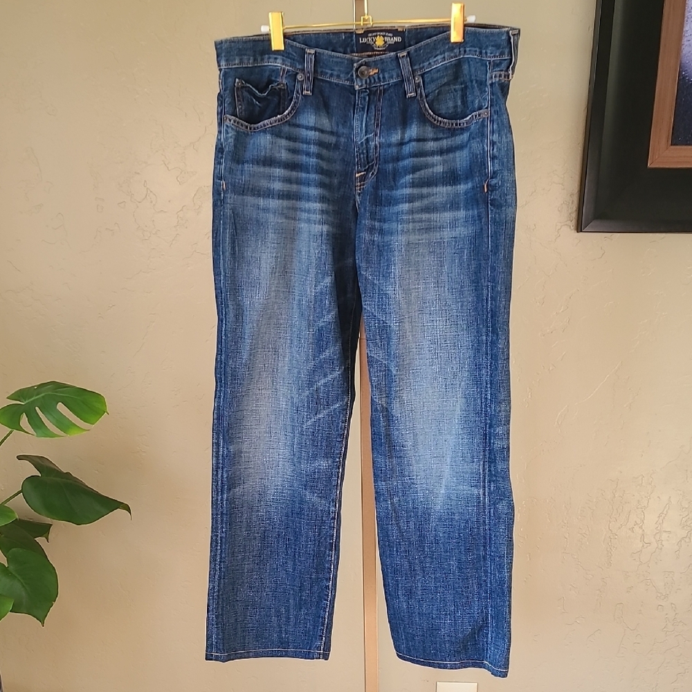 Lucky Brand Blue Straight Jeans Classic Fit 34X28 2013 221 Original Straight